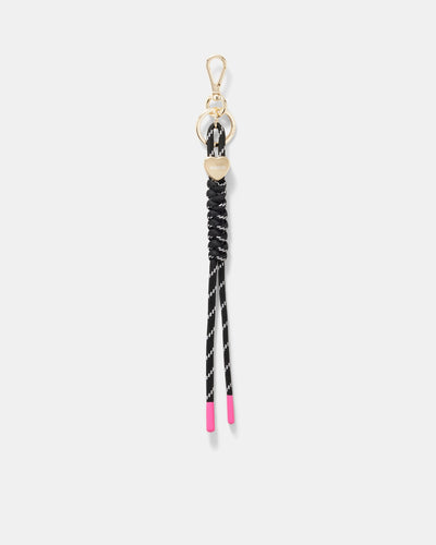 Bungee Heart Bag Charm - Black