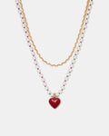 Heart Beat Necklace - Claret