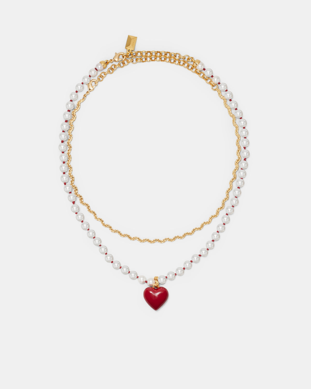 Heart Beat Necklace - Claret