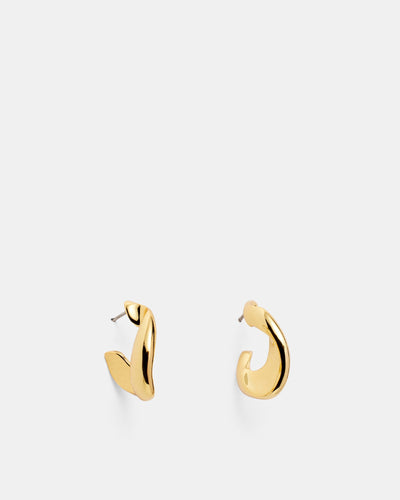 Link Up Hoop Earrings - Gold