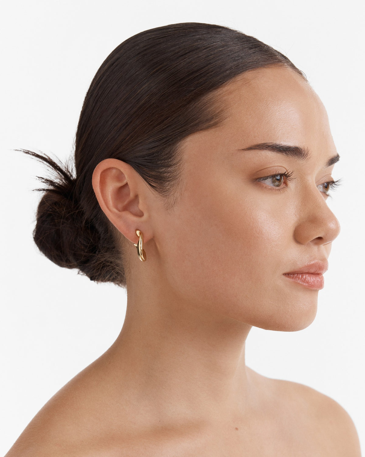 Link Up Hoop Earrings - Gold