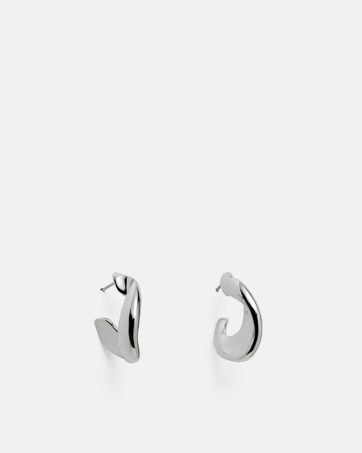 Link Up Hoop Earrings - Silver