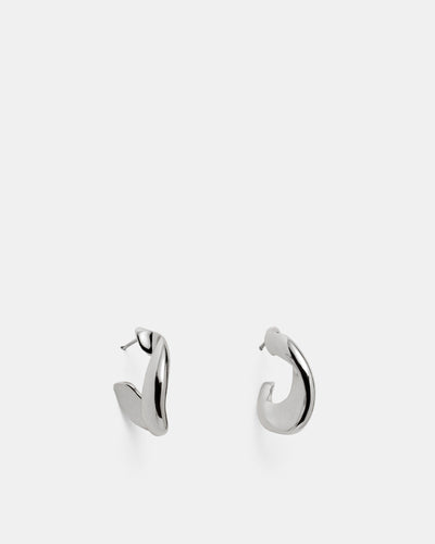 Link Up Hoop Earrings - Silver