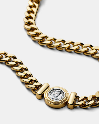 Penny Chain Necklace - Gold Silver