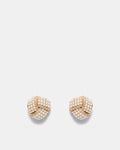 Tie The Knot Stud Earrings - Gold