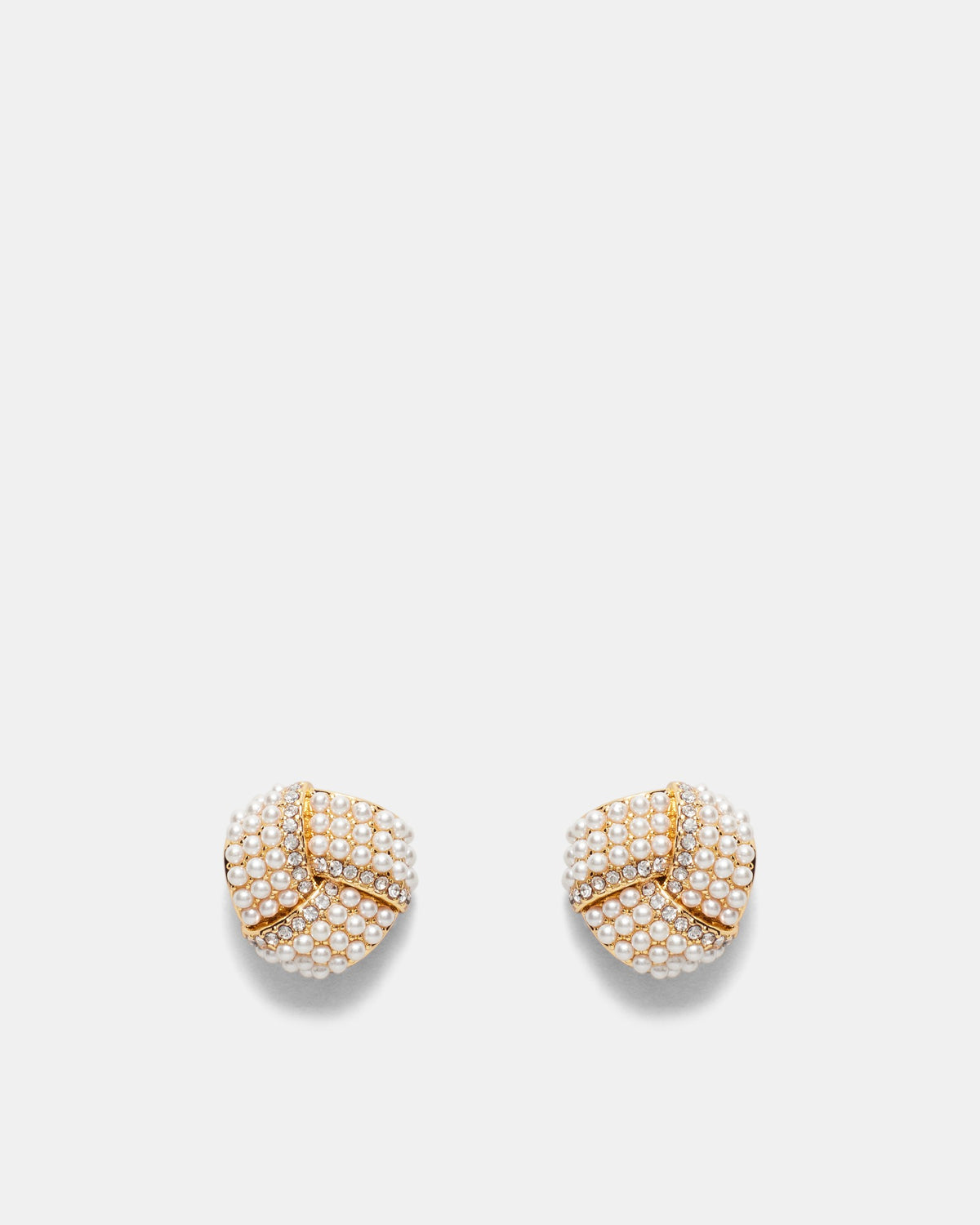 Tie The Knot Stud Earrings - Gold