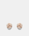 Tie The Knot Stud Earrings - Rose Gold