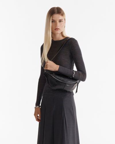 Lens Sling Crossbody Bag - Black