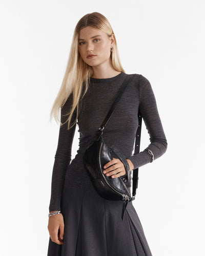 Lens Sling Crossbody Bag - Black