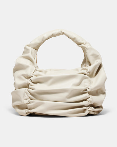 Solace Large Leather Crescent Bag - Oyster