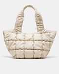 Isadora Quilted Tote Bag - Pearl