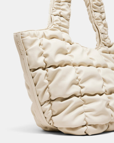 Isadora Quilted Tote Bag - Pearl