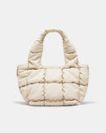 Isadora Quilted Mini Tote Bag - Pearl