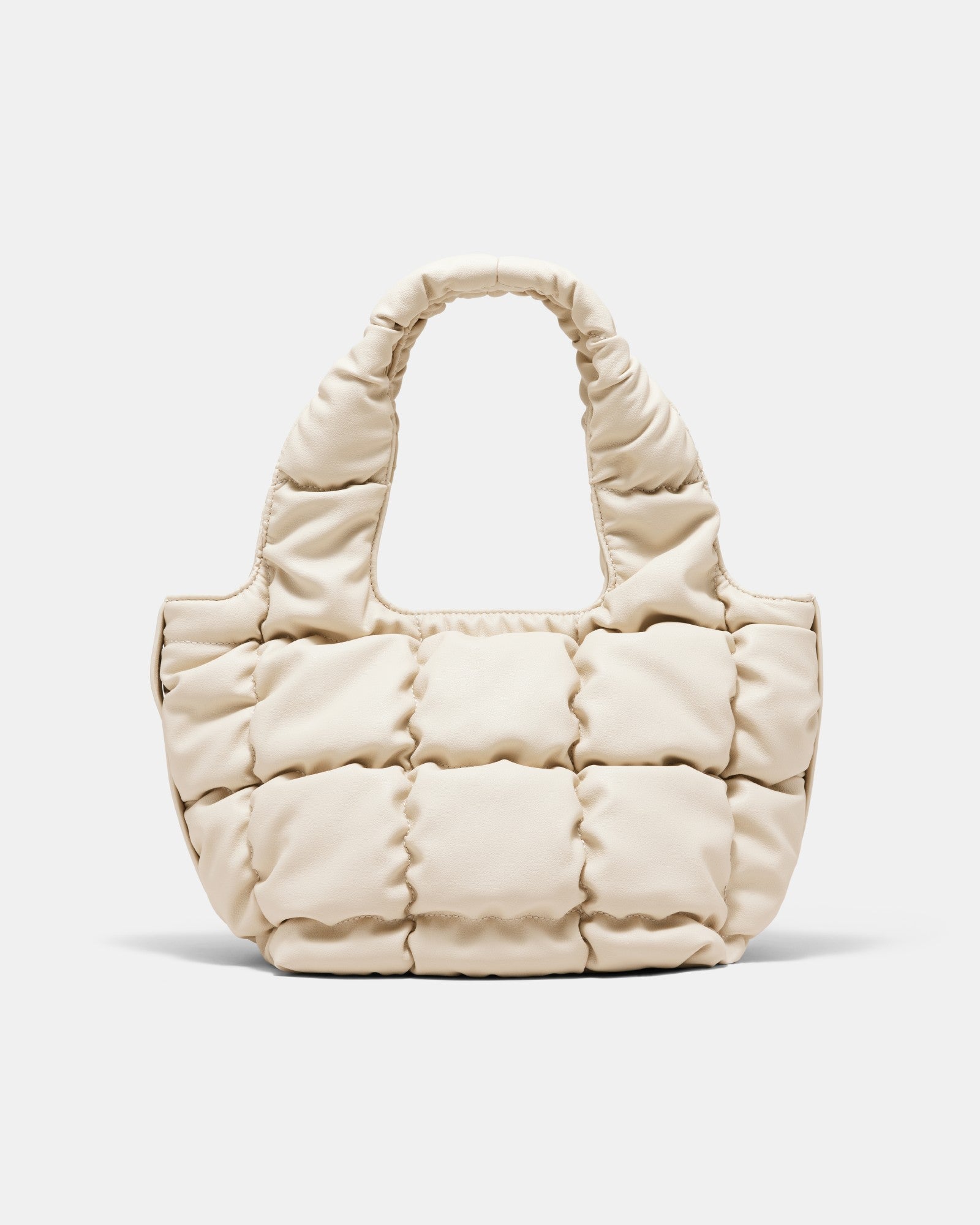 Isadora Quilted Mini Tote Bag - Pearl