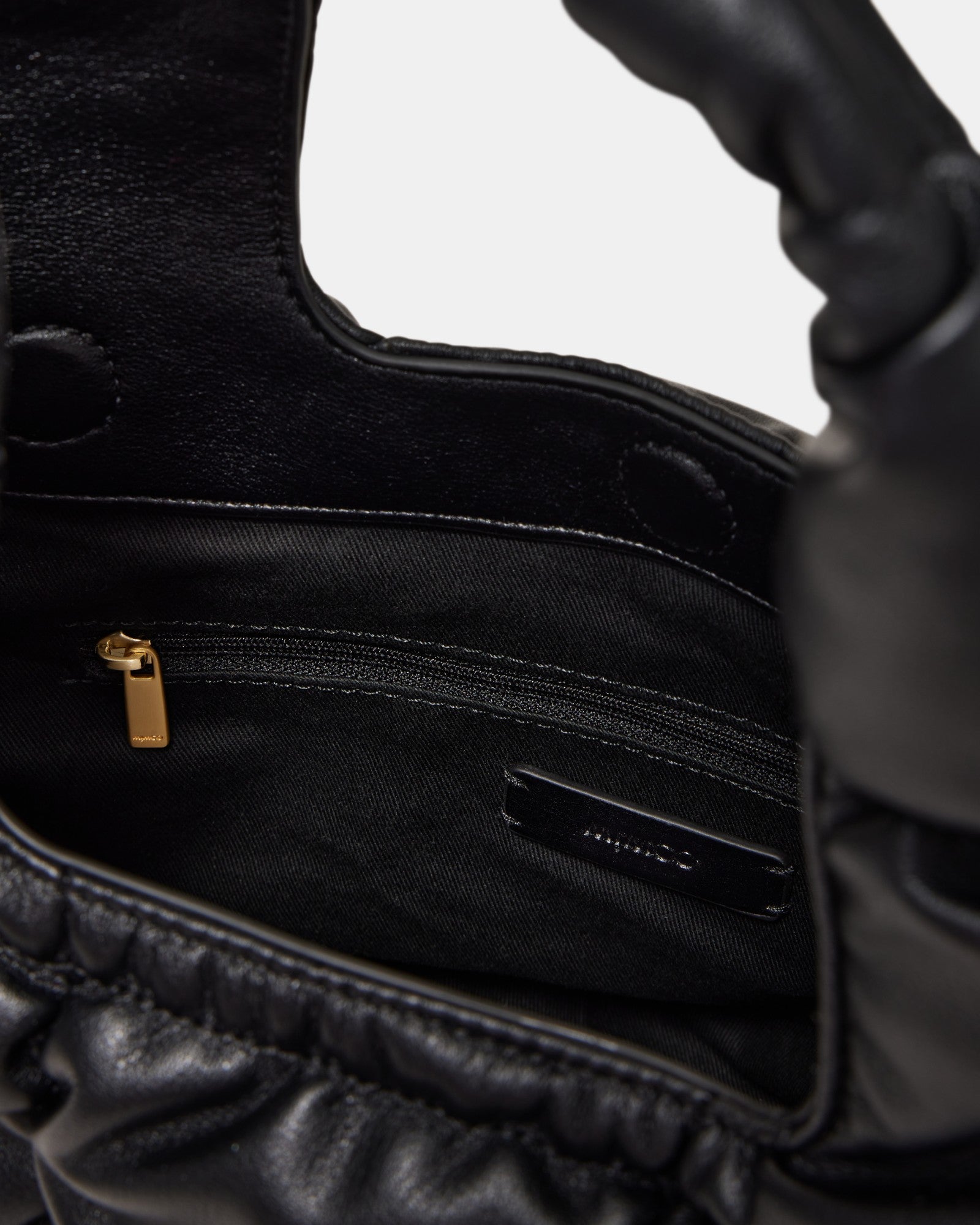 Isadora Quilted Mini Tote Bag - Black