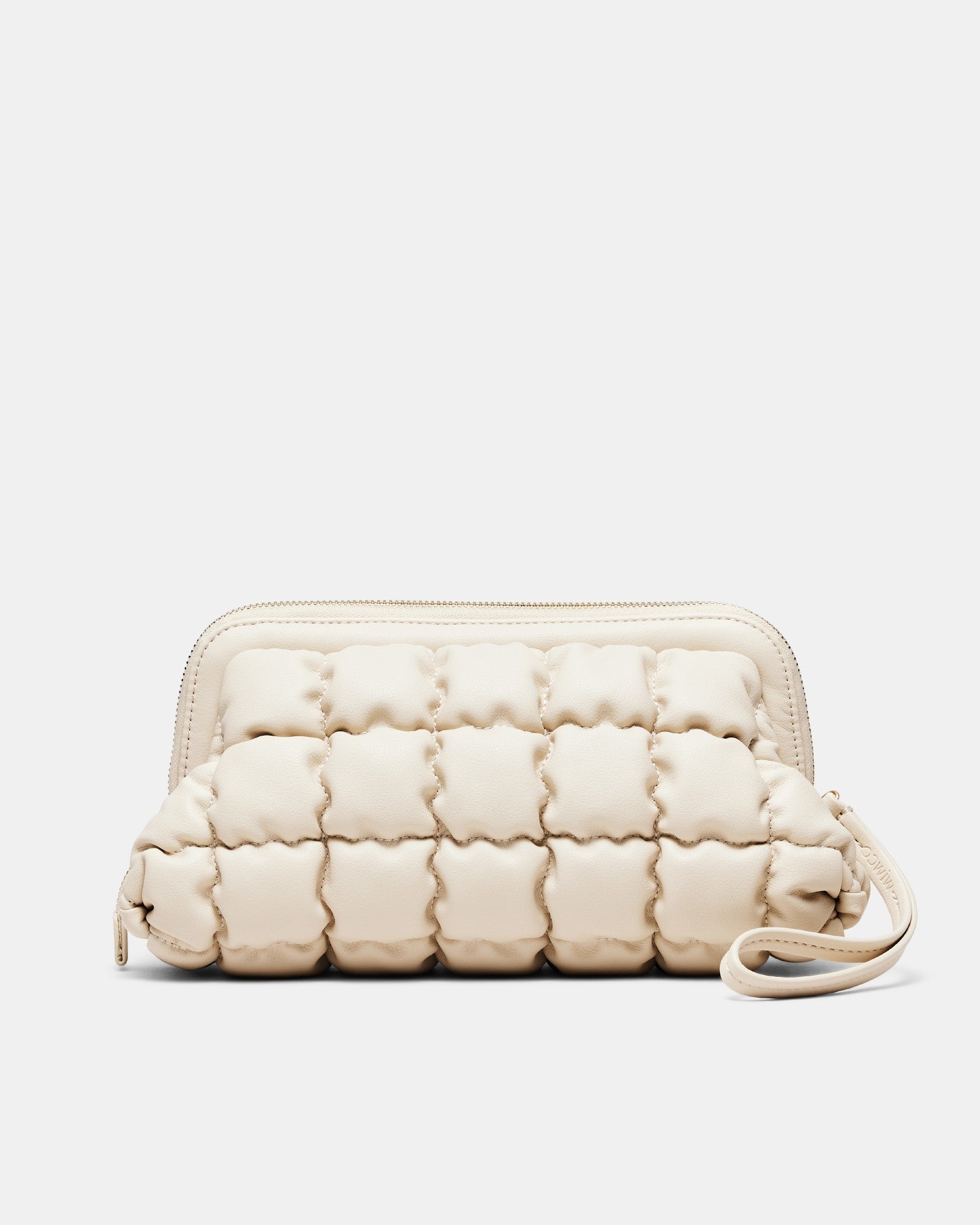 Isadora Quilted Clutch Bag - Pearl
