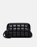 Isadora Quilted Clutch Bag - Black