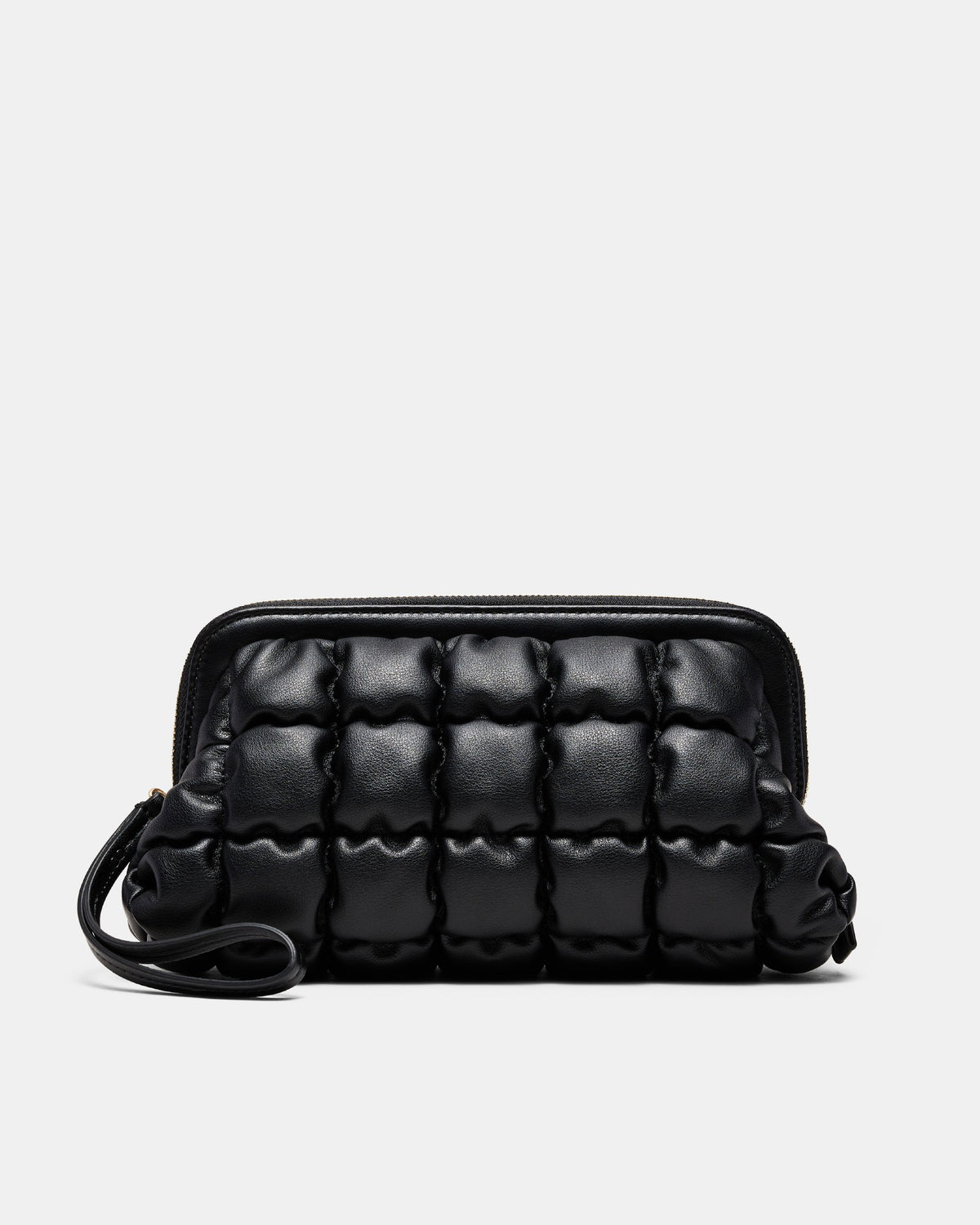 Isadora Quilted Clutch Bag - Black