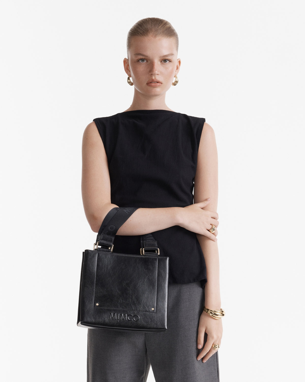 Cremorne Mini Tote Bag - Black Light Gold