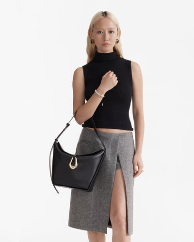 Mila Shoulder Bag - Black Brushed LG