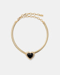 Sorrowful Heart Necklace - Black