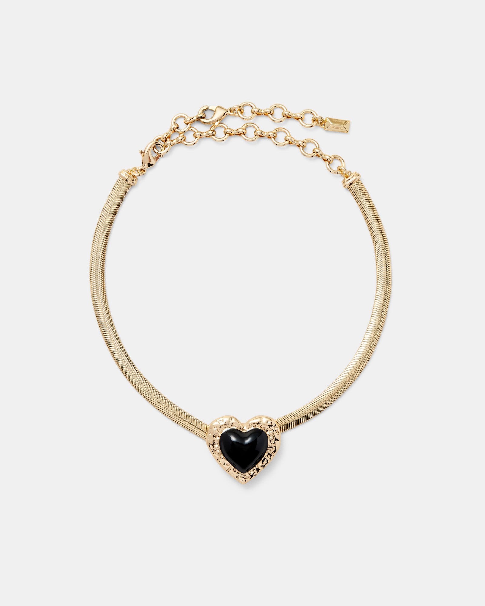 Sorrowful Heart Necklace - Black