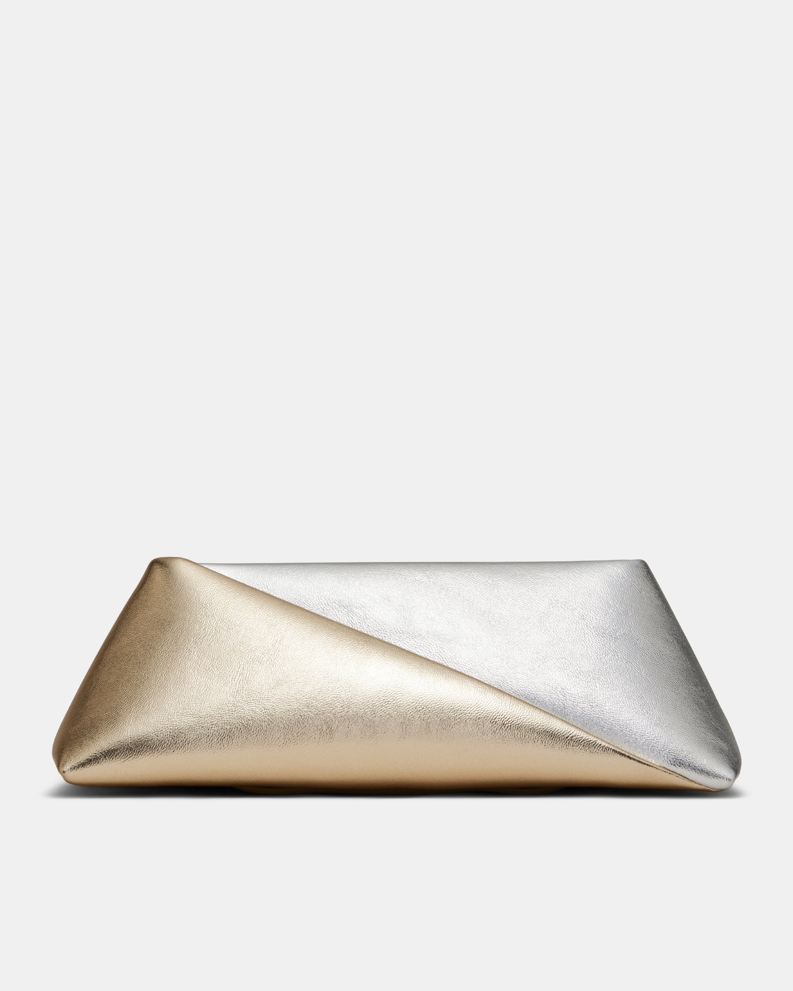 Prism Clutch Bag - Silver Gold
