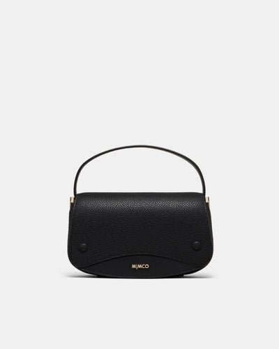 Giselle Mini Saddle Bag - Black Light Gold