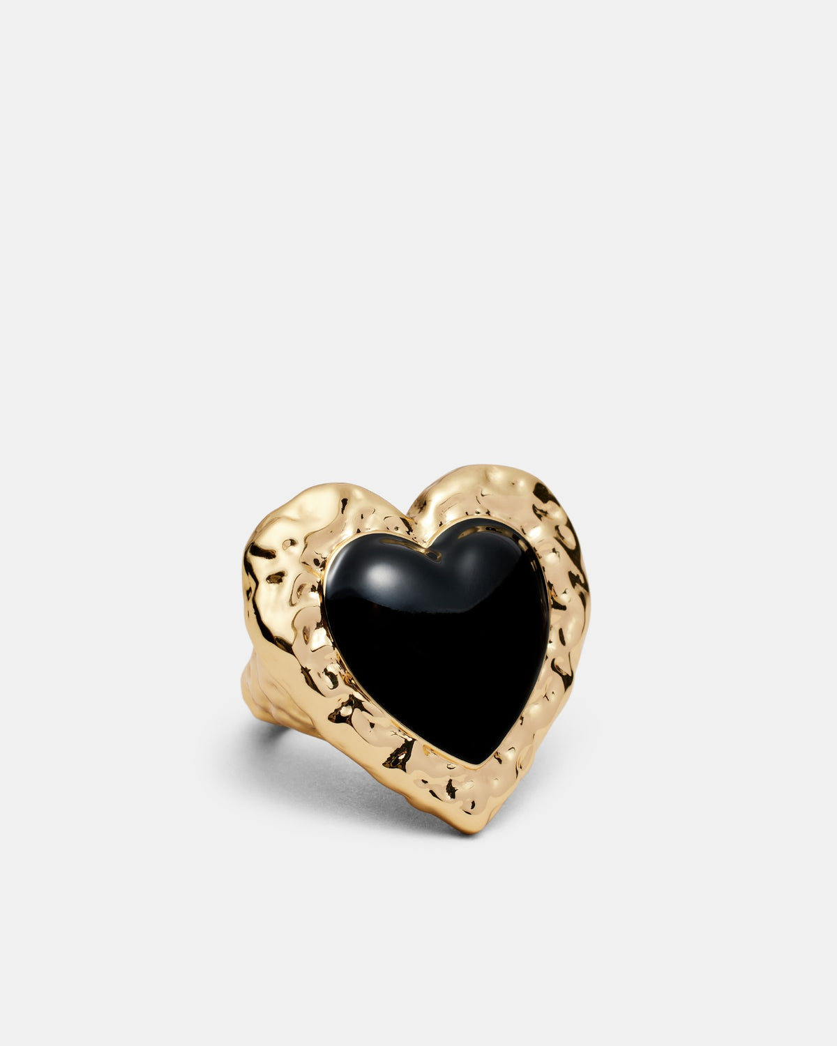 Sorrowful Heart Ring - Black