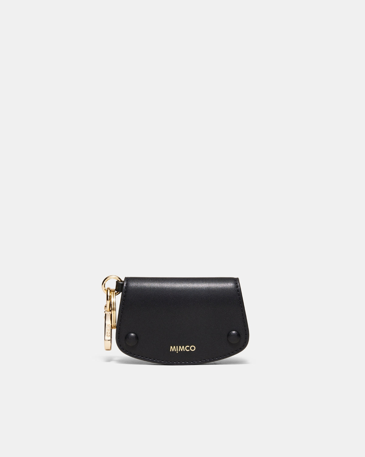 Giselle Card Holder Bag Charm - Black Light Gold