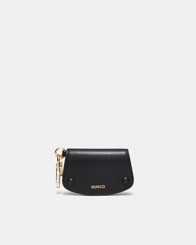 Giselle Card Holder Bag Charm - Black Light Gold