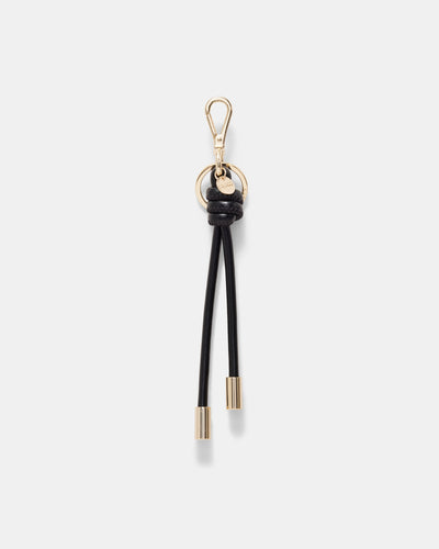 The Knot Keyring - Black Light Gold