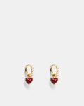 En Pointe Hoop Earrings - Claret