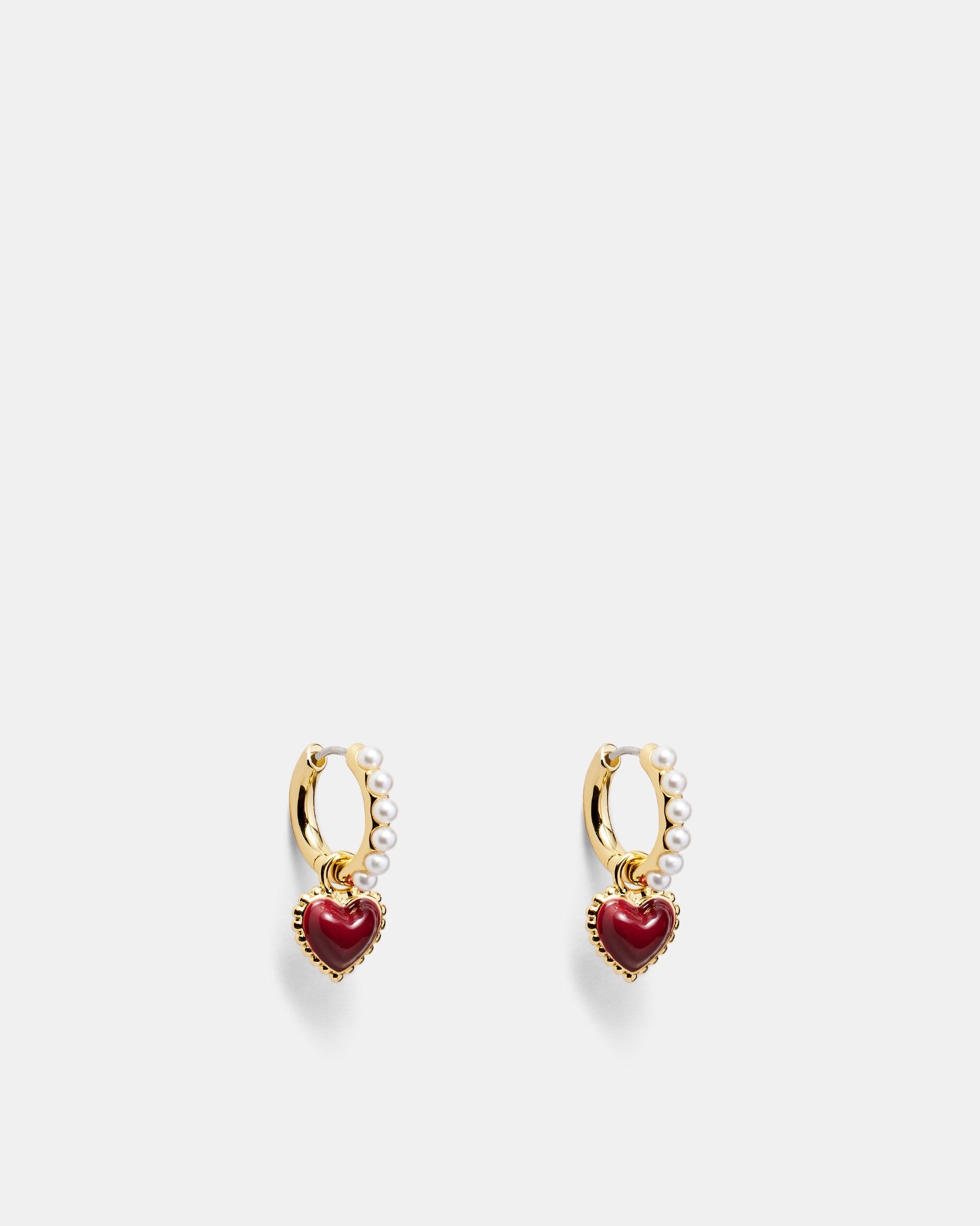 En Pointe Hoop Earrings - Claret