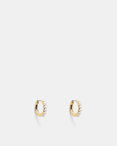 En Pointe Hoop Earrings - Black
