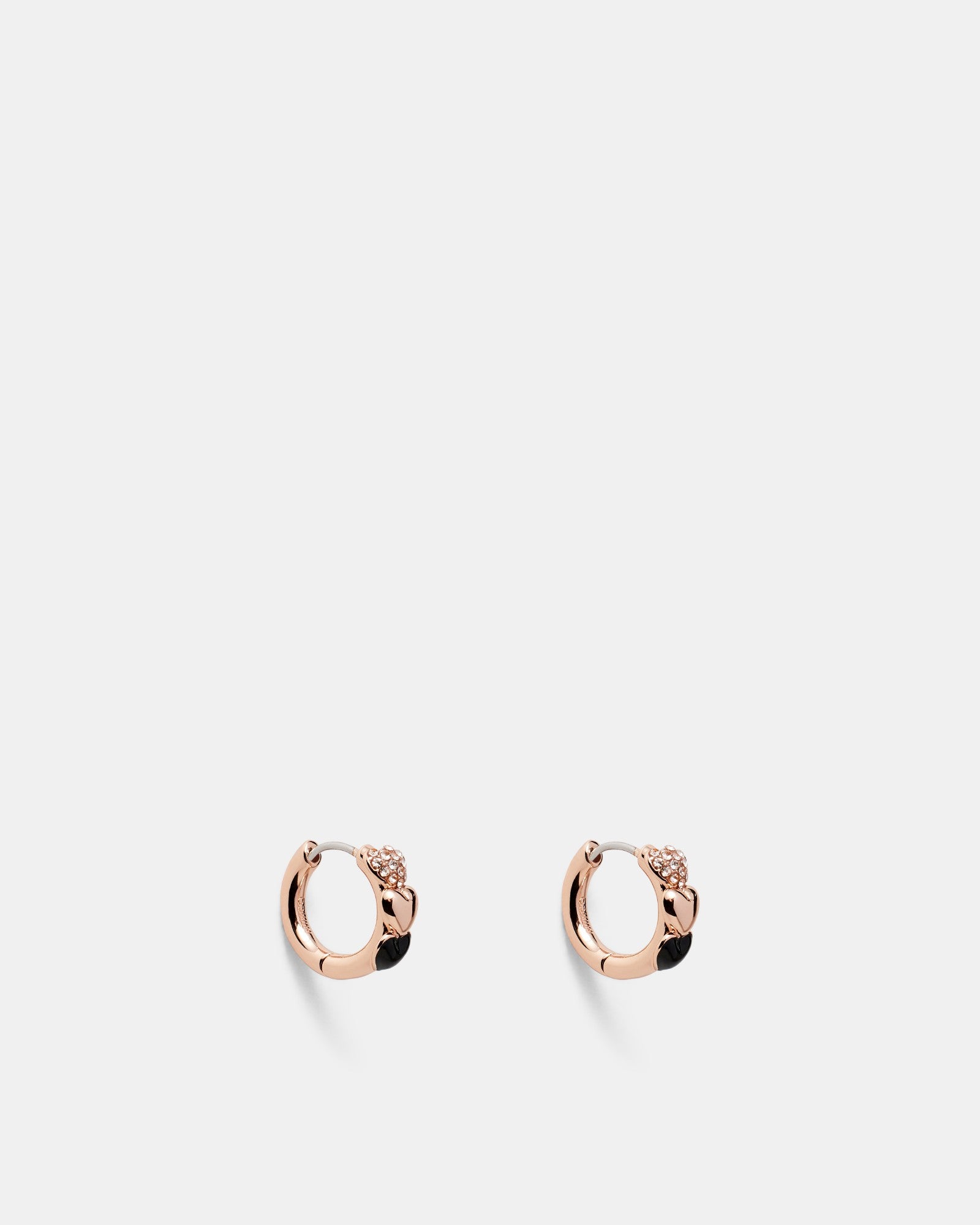 All Heart Huggie Earrings - Black