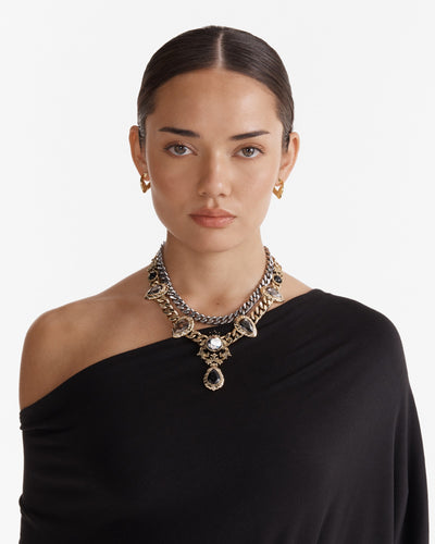 At The Ball Necklace - Gold Silver