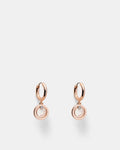 Charmed Hoop Earrings - Rose Gold