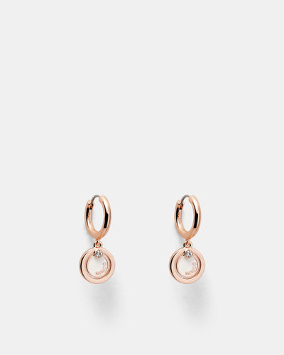 Charmed Hoop Earrings - Rose Gold