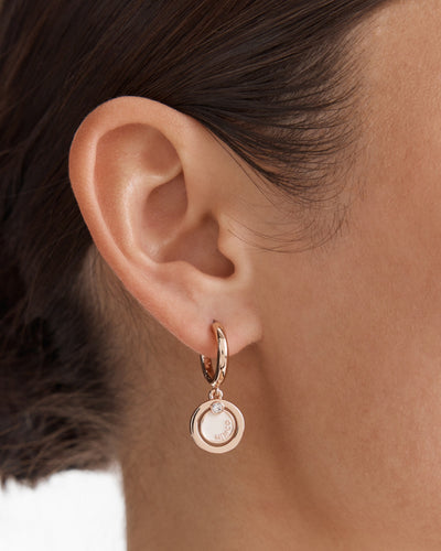 Charmed Hoop Earrings - Rose Gold