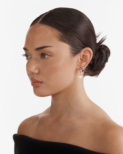 Charmed Hoop Earrings - Rose Gold