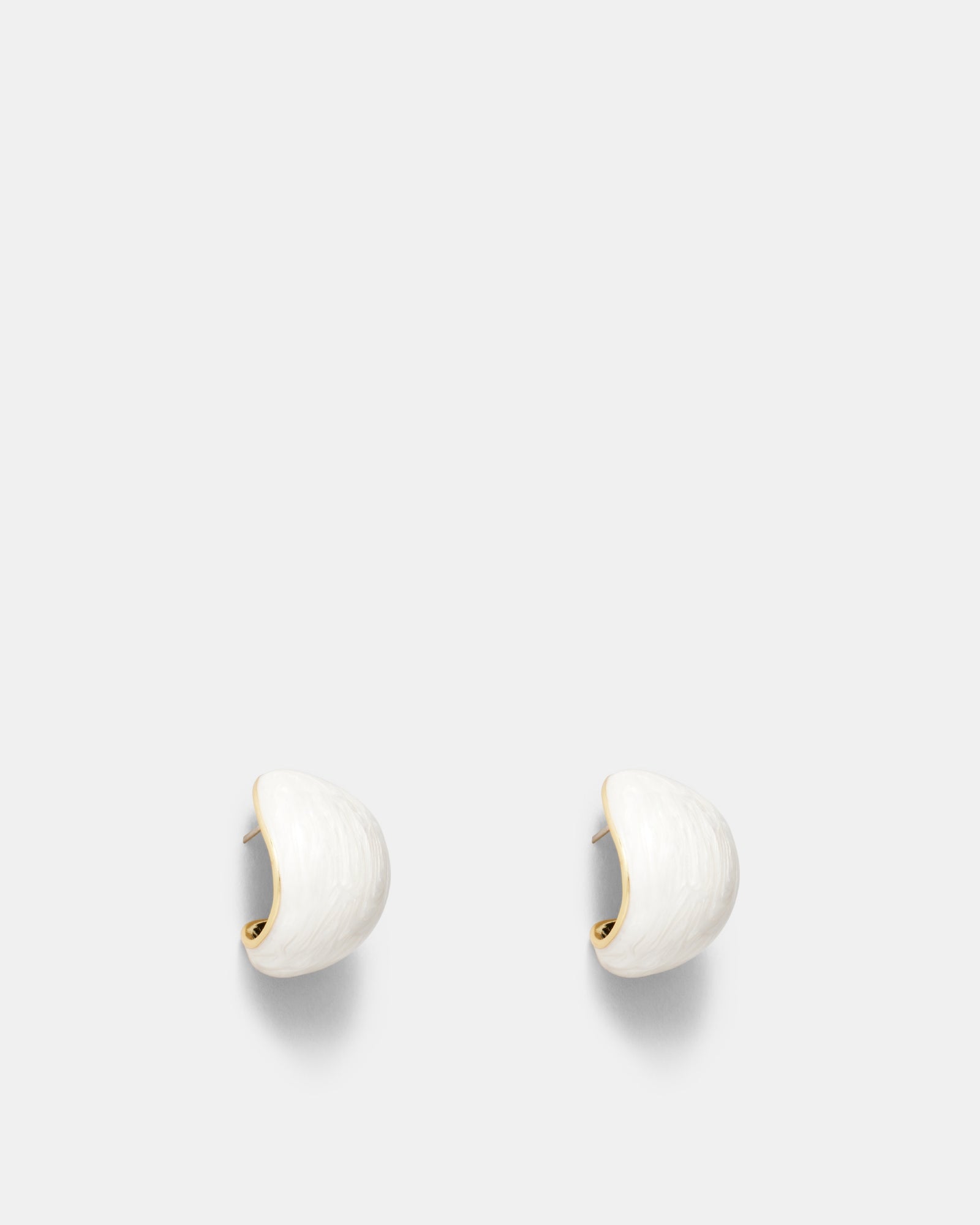 Amel Hoop Earrings - White