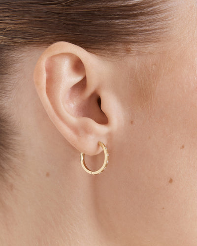 Vela Large Huggie Hoop Earrings - Gold