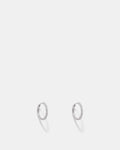 Vela Large Huggie Hoop Earrings - Silver