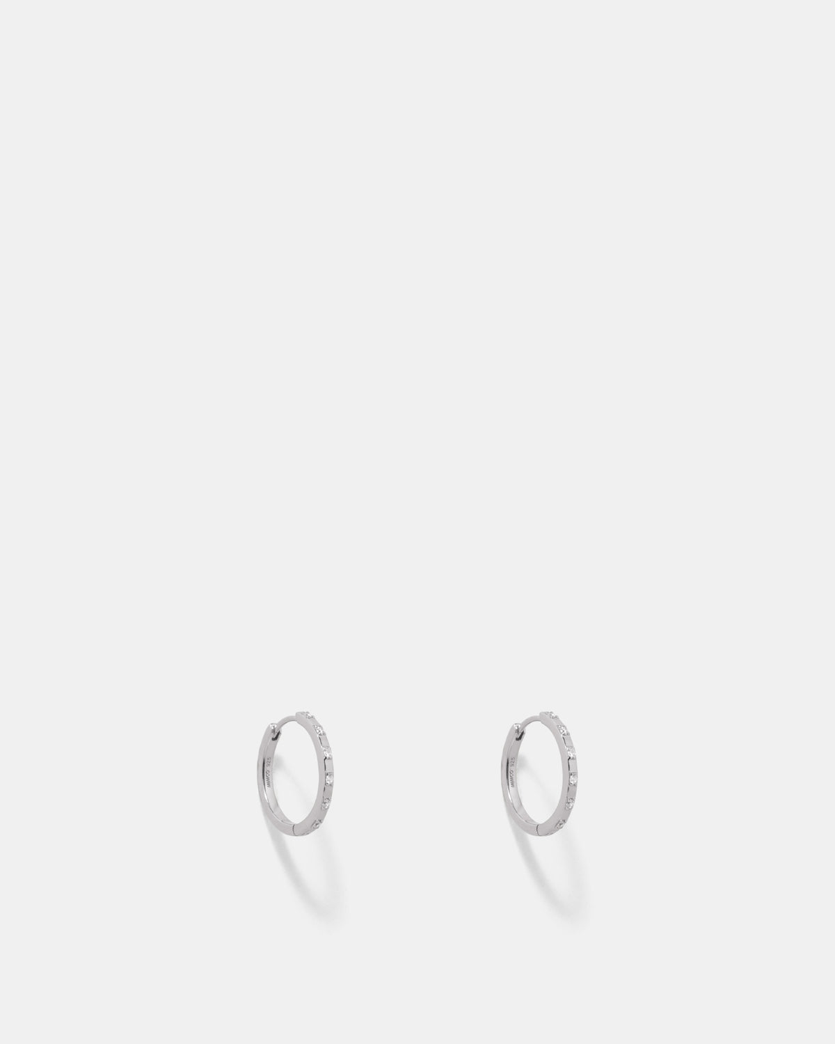 Vela Large Huggie Hoop Earrings - Silver