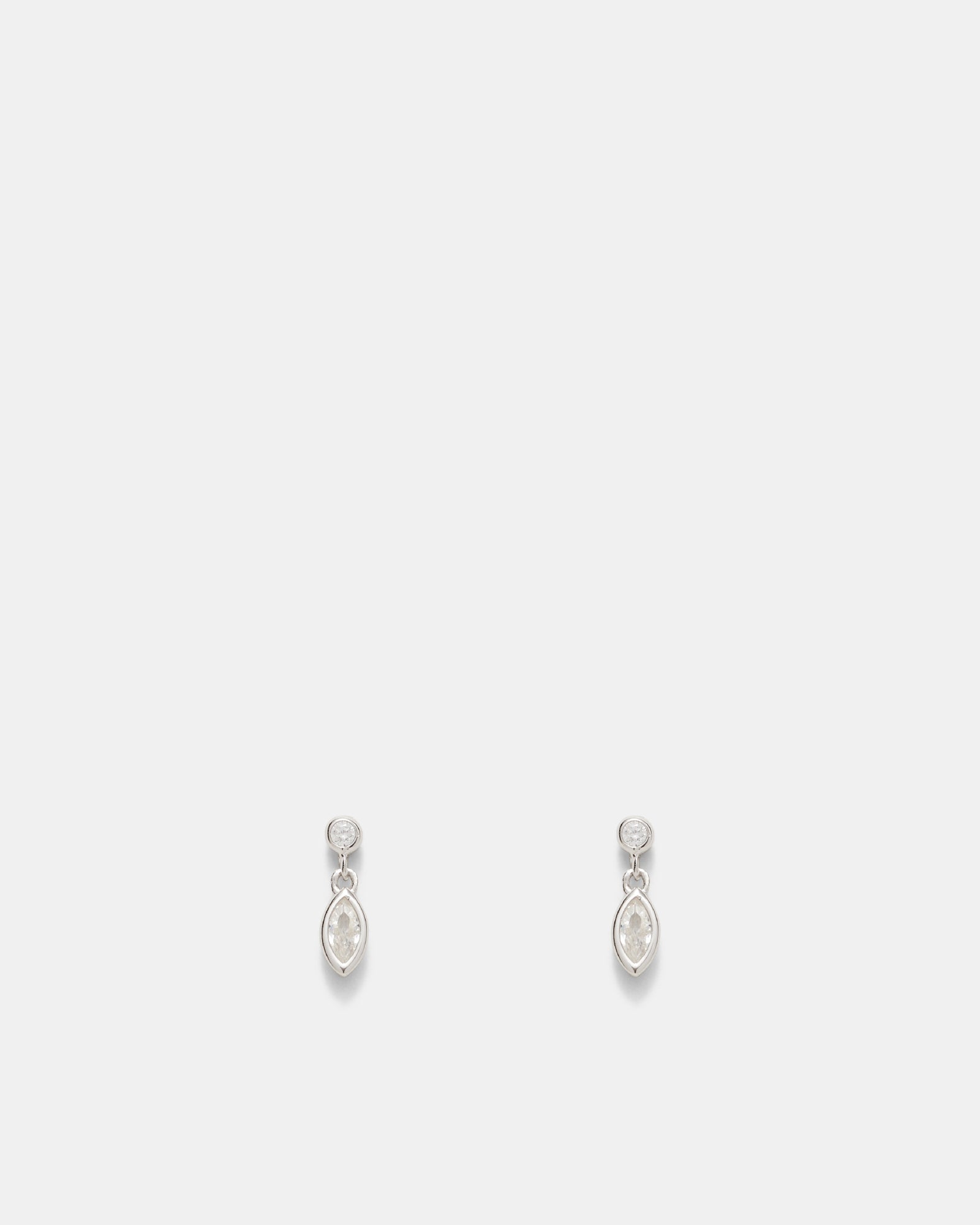 Faith Drop Earrings - Silver
