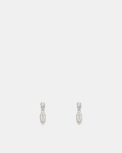 Faith Drop Earrings - Silver