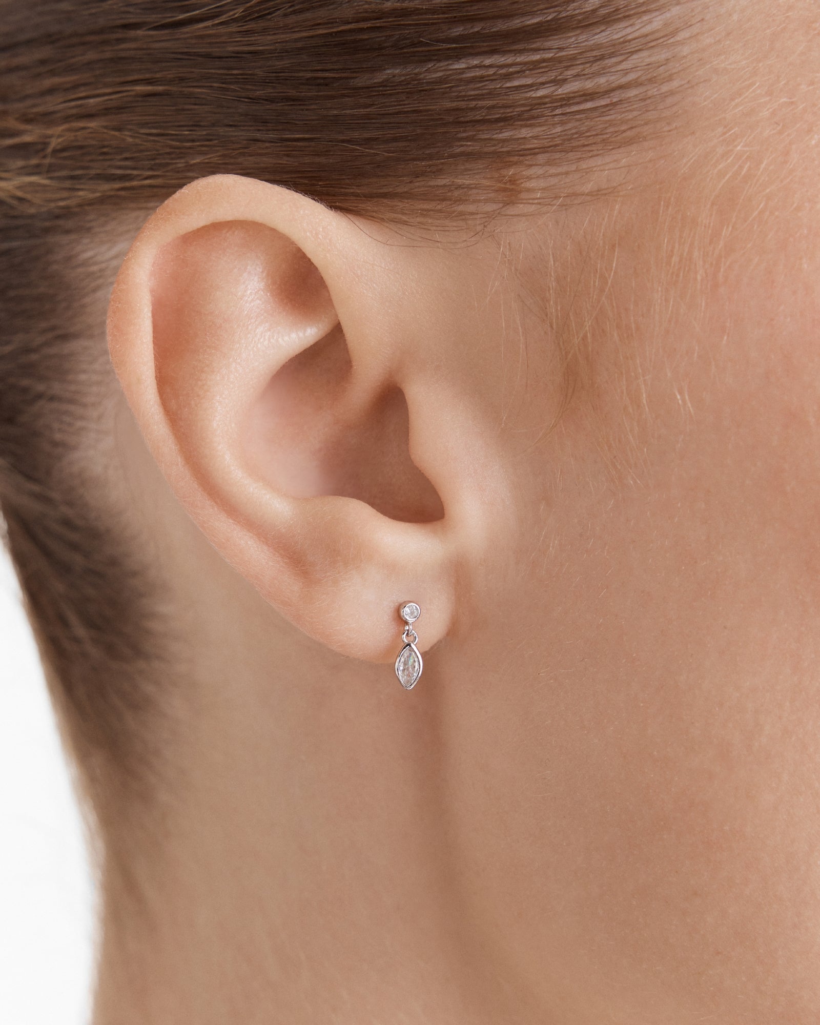Faith Drop Earrings - Silver
