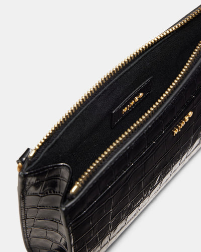 Yvette Gusset Pouch - Black