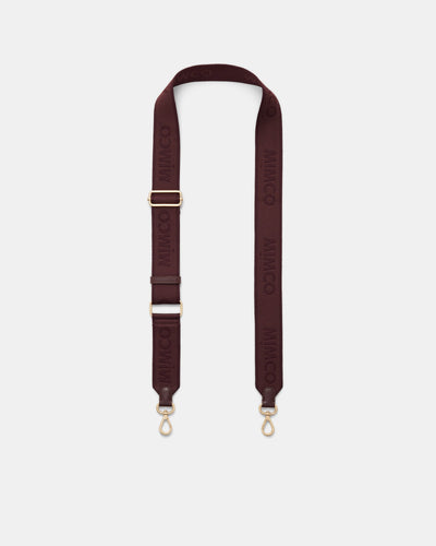 Stripe Webbing Bag Strap - Cherry